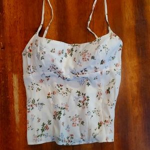 NWOT White Floral Reformation Top Size 2